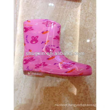 children pvc red butterfly rain shoes